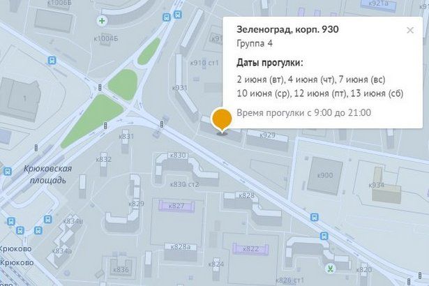 Зеленоградцы могут узнать расписание прогулок для своего дома на mos.ru