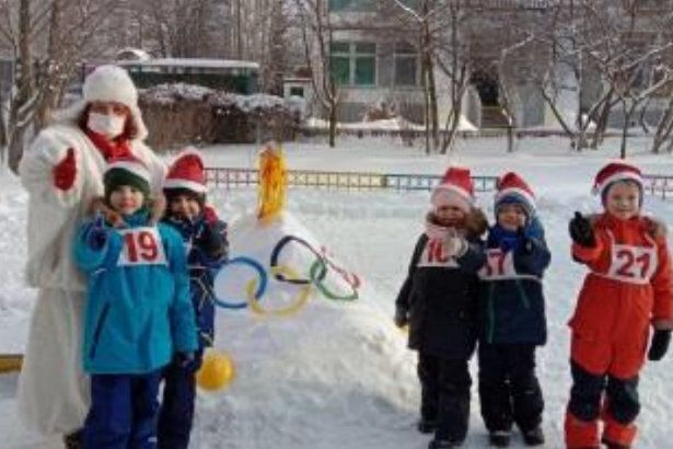 Дошколята приняли участие в Белой Олимпиаде