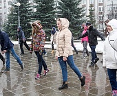 Субботник в Крюково состоялся, несмотря на снегопад